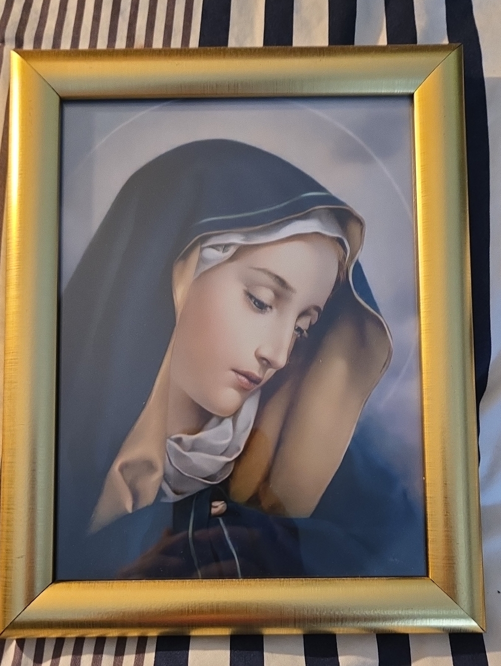 Framed Devotional Print Of Our Lady Of Sorrows (Mater Dolorosa)